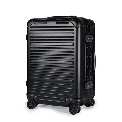 100% Full Aluminum Rolling Luggage Bag,Matte Travel Wheel Suitcases,New Strong Carry-On Box, 20"