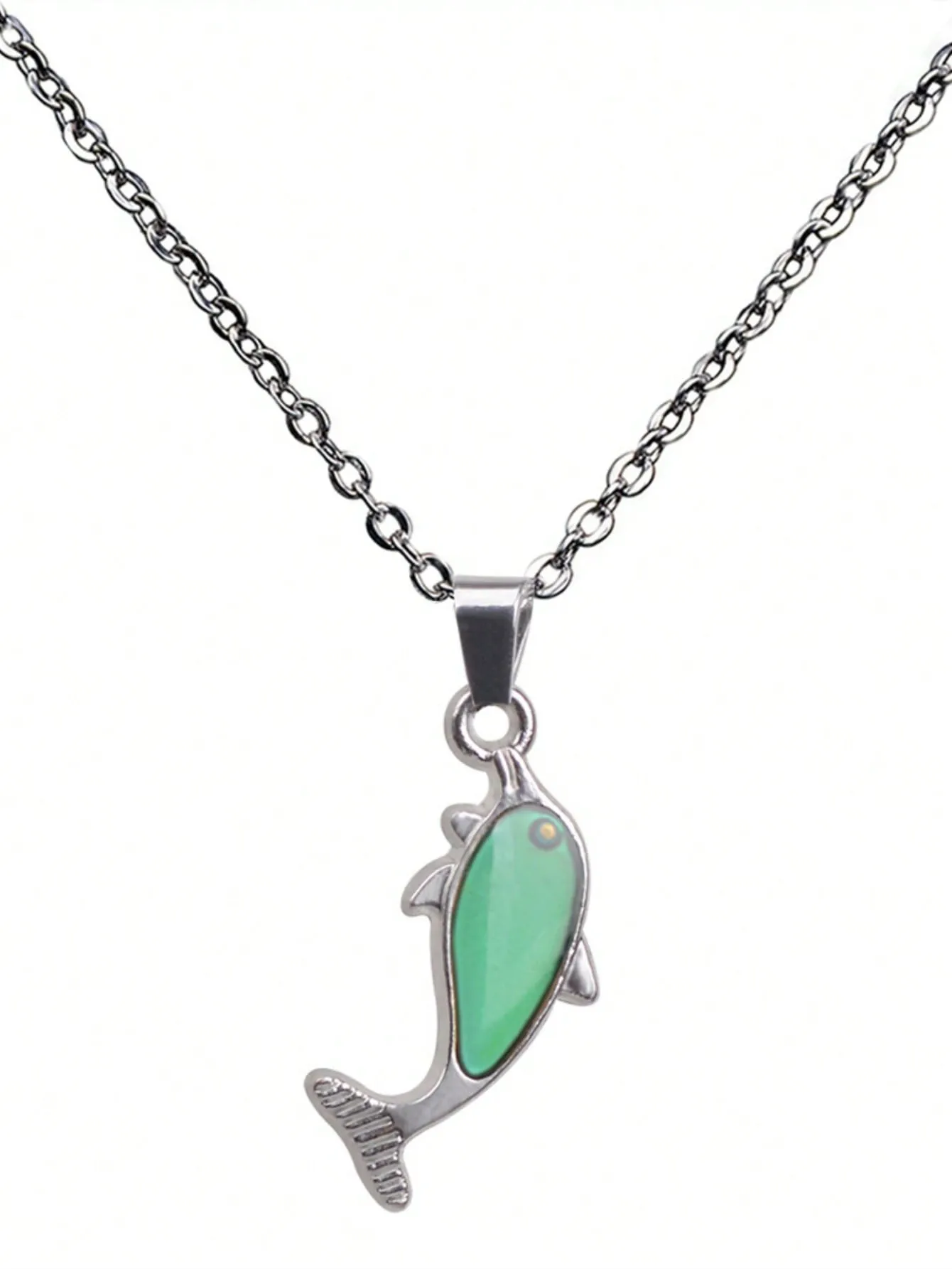 1pc Fashion Zinc Alloy Dolphin Pendant Necklace For Women For Daily Life