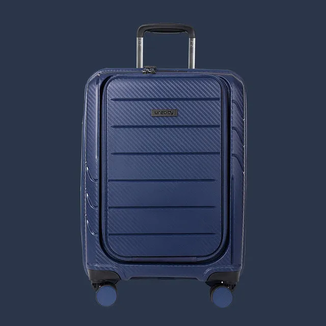 2018 New Business Luggage Rolling Spinner Suitcase Environmental Pp Materical White Black Bule