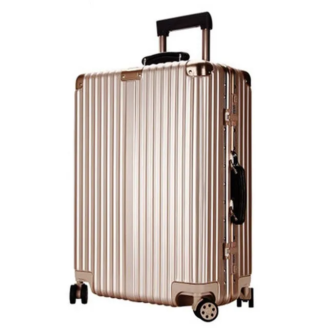 20''24''26''29Women Travel Luggage Aluminum&Pc Suitcase Boarding Case Rolling Luggage Case