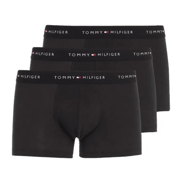 3 PACK PRINT TRUNKS Mens Cotton Trunks Black