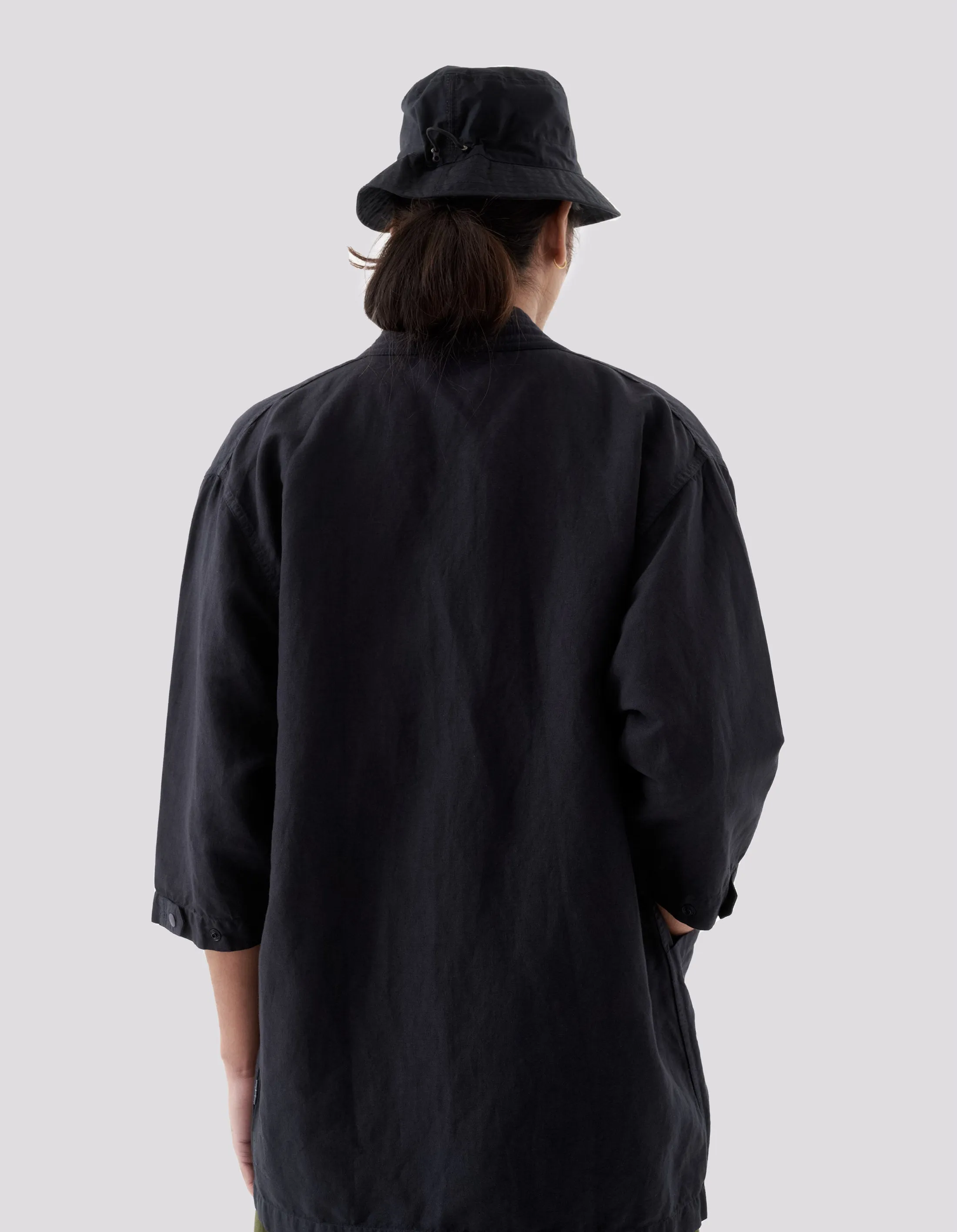 5088 Hemp Summer Kimono Black