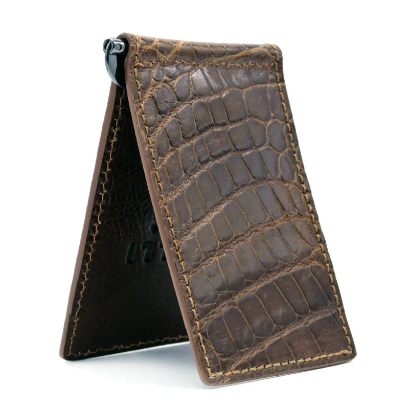 81-530-CGN ALLIGATOR Money Clip Cognac