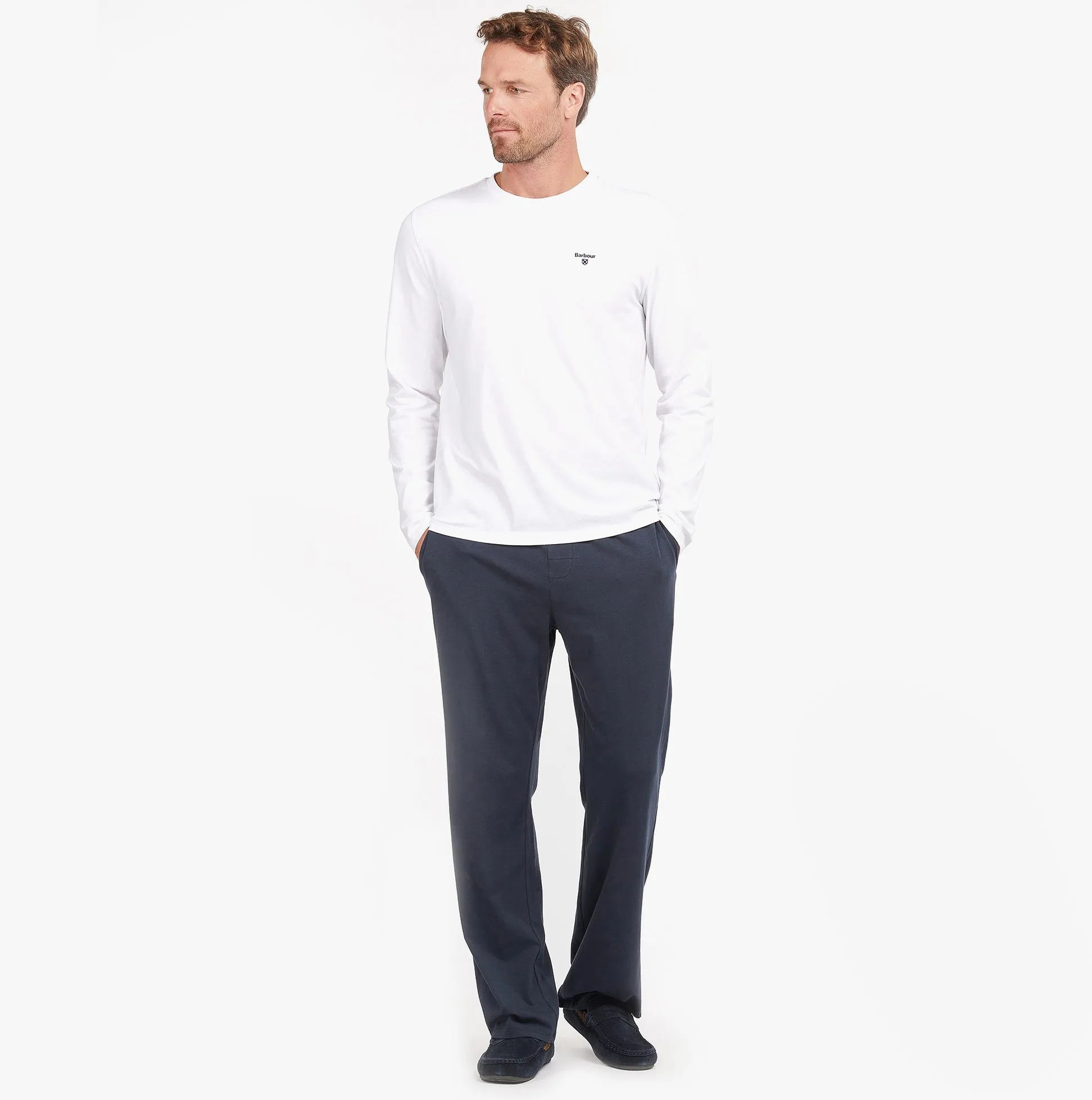 ABBOTT Mens Cotton Trousers Navy