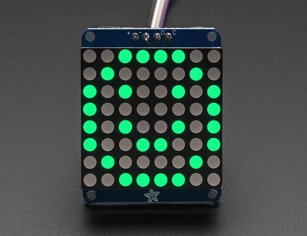 Adafruit Small 1.2" 8x8 LED Matrix w/I2C Backpack - Red or Green