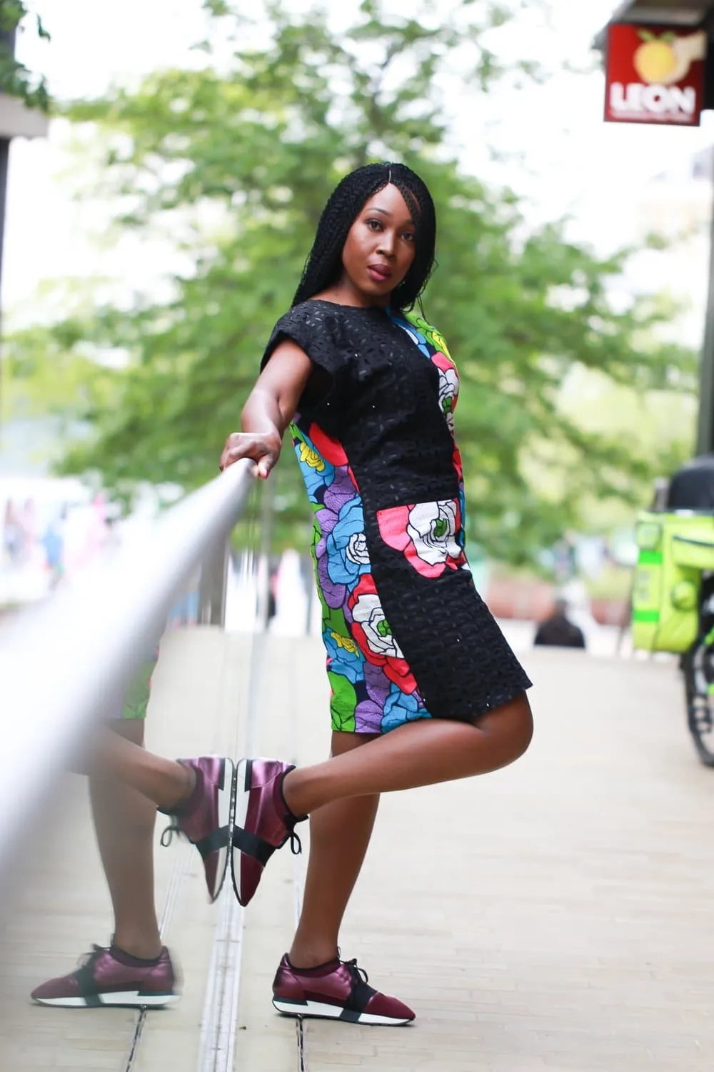 African Print Summer Lace Dress