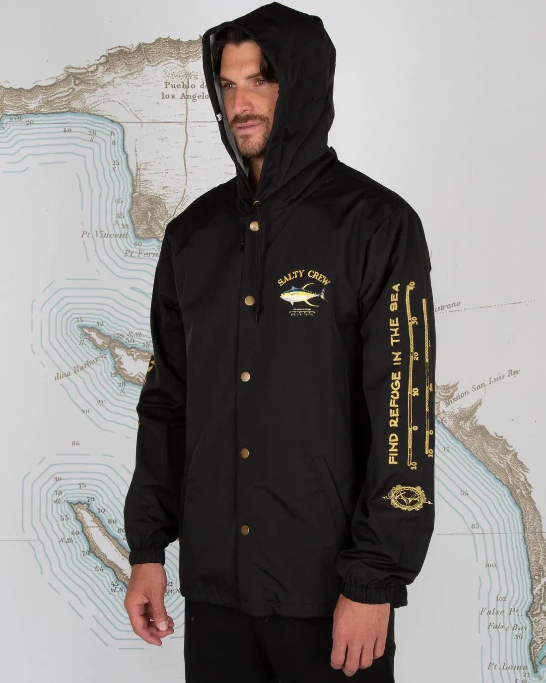 Ahi Mount Snap Jacket Black