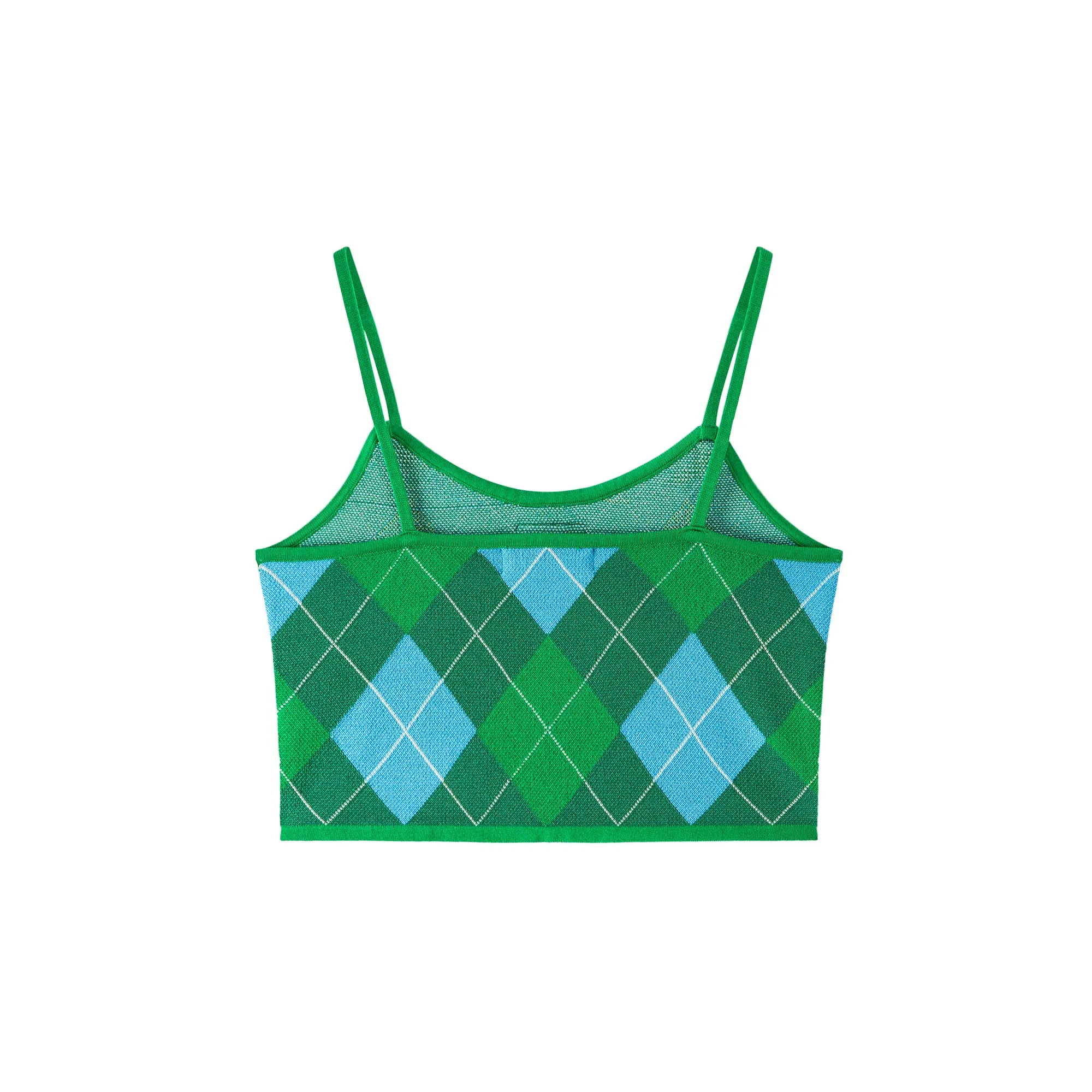 Argyle Knitwear Cami Crop Top