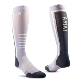 Ariat UniSex AriatTek Slimline Performance Socks Lavender Aura/ Periscope