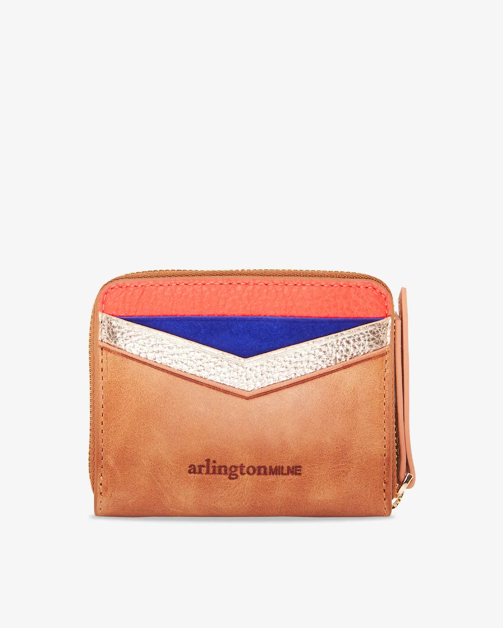 Arlington Milne Alexis Zip Purse Vintage Tan Multi