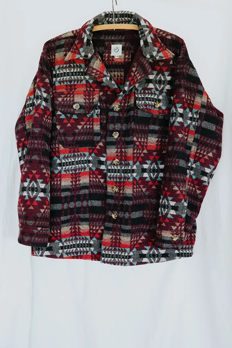 Aztec Army Jacket - Wine