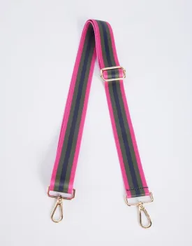 Bag Strap - Khaki/Hot Pink Stripe