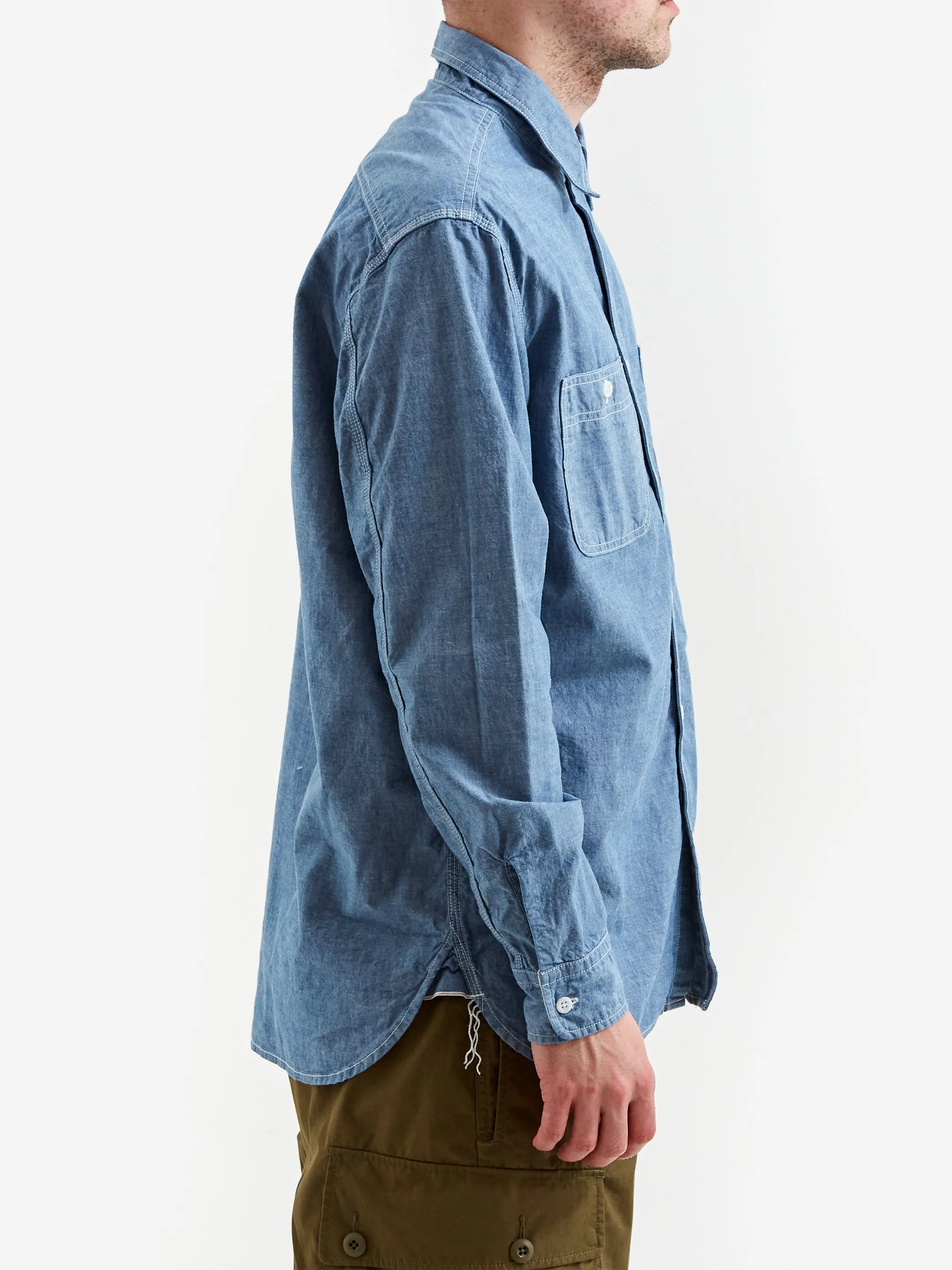 Beams Plus Work Chambray Shirt - Sax 70