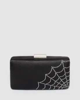 Black Bellatrix Web Hardcase Clutch Bag