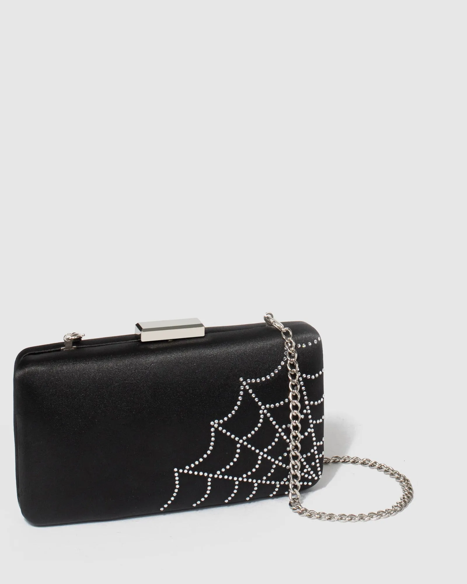 Black Bellatrix Web Hardcase Clutch Bag