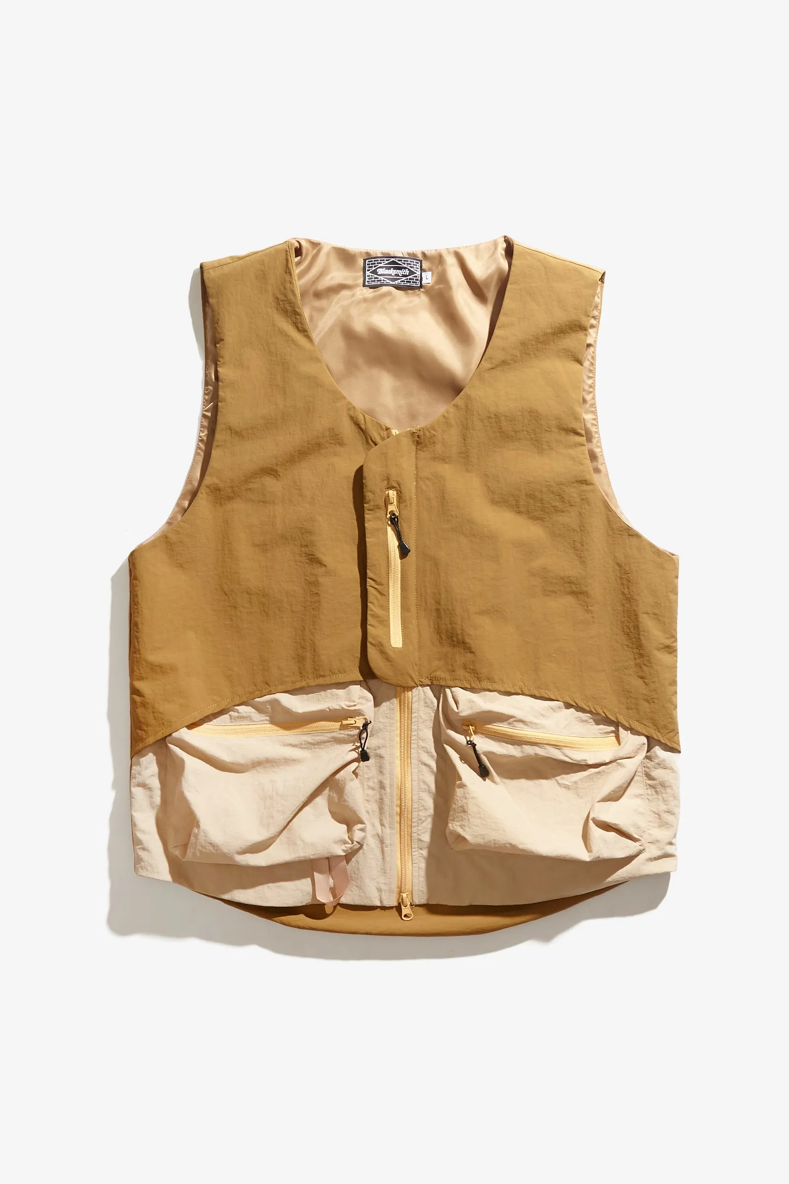 Blacksmith - Crinkle Nylon Vest - Coffee