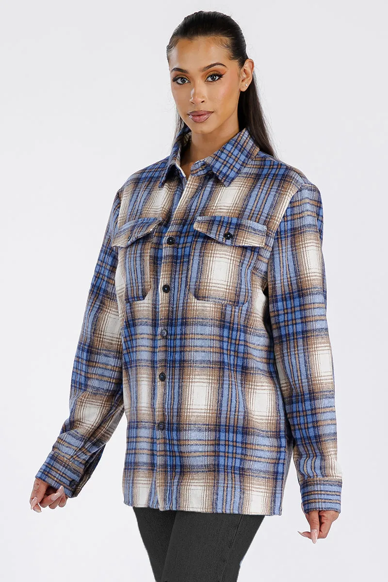 BOYFRIEND OVERSIZED SOFT FLANNEL SHACKET