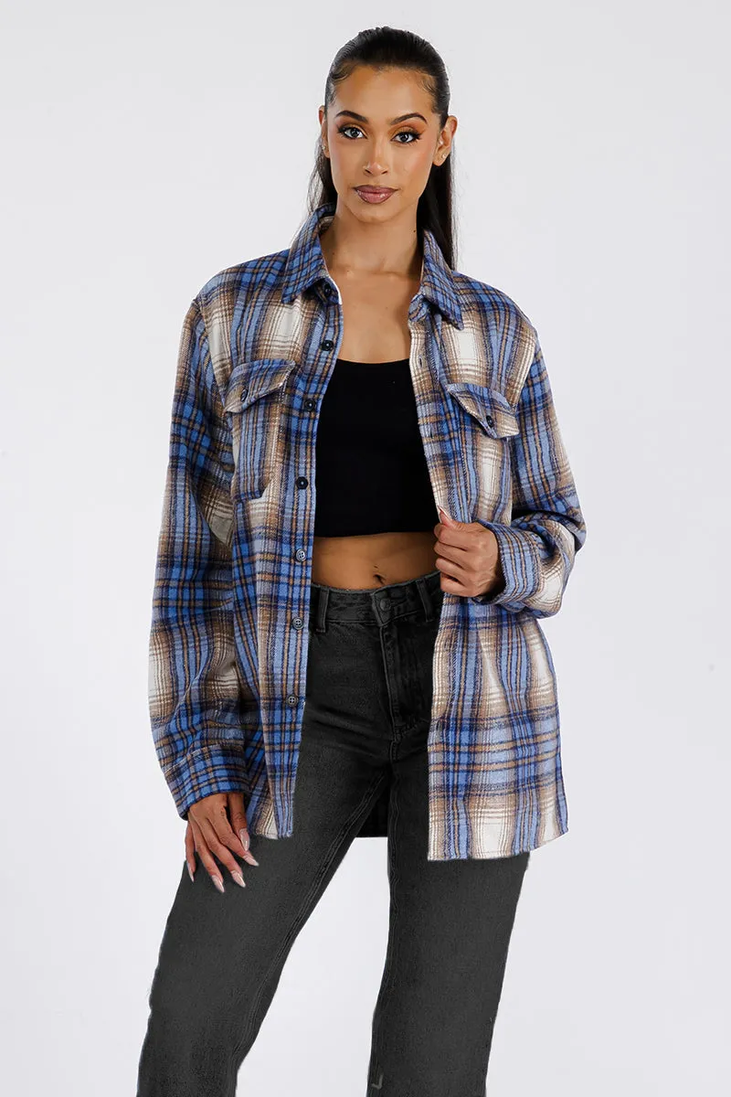 BOYFRIEND OVERSIZED SOFT FLANNEL SHACKET