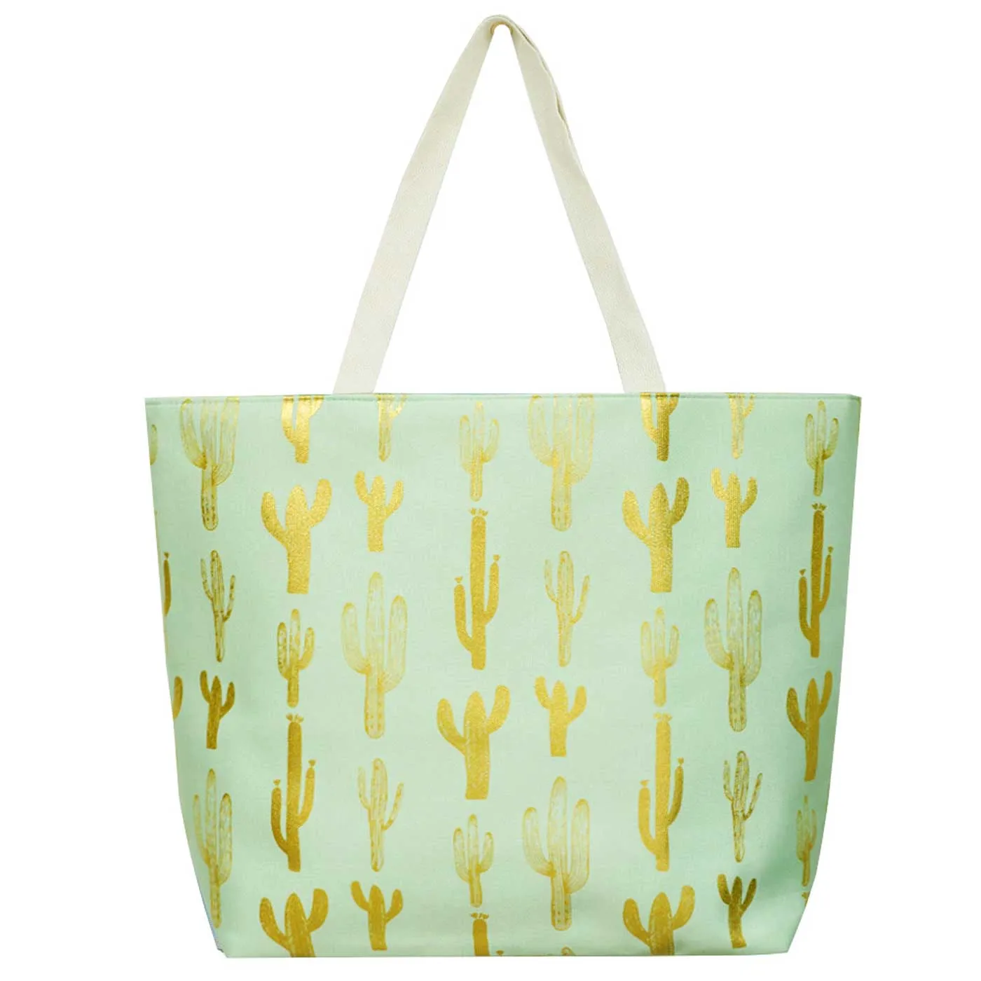 Cactus Foil Beach Bag