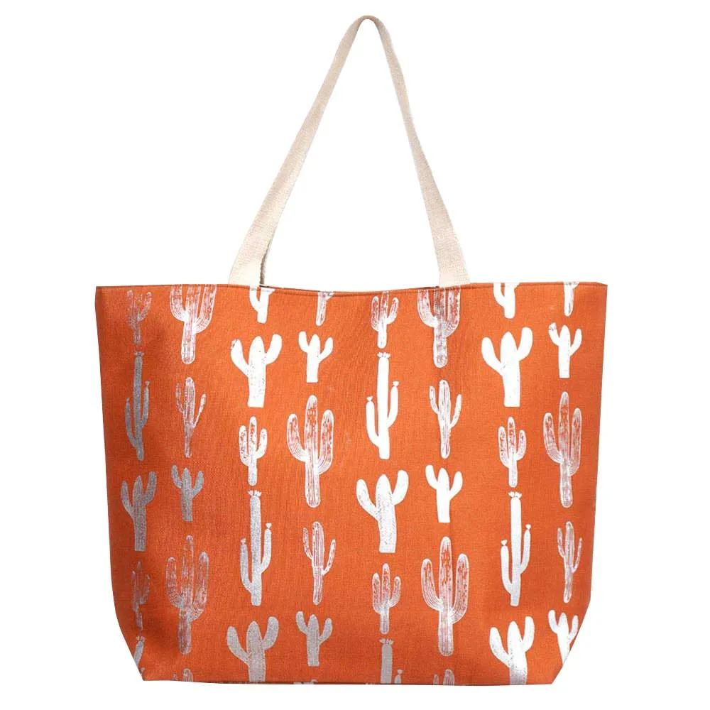 Cactus Foil Beach Bag