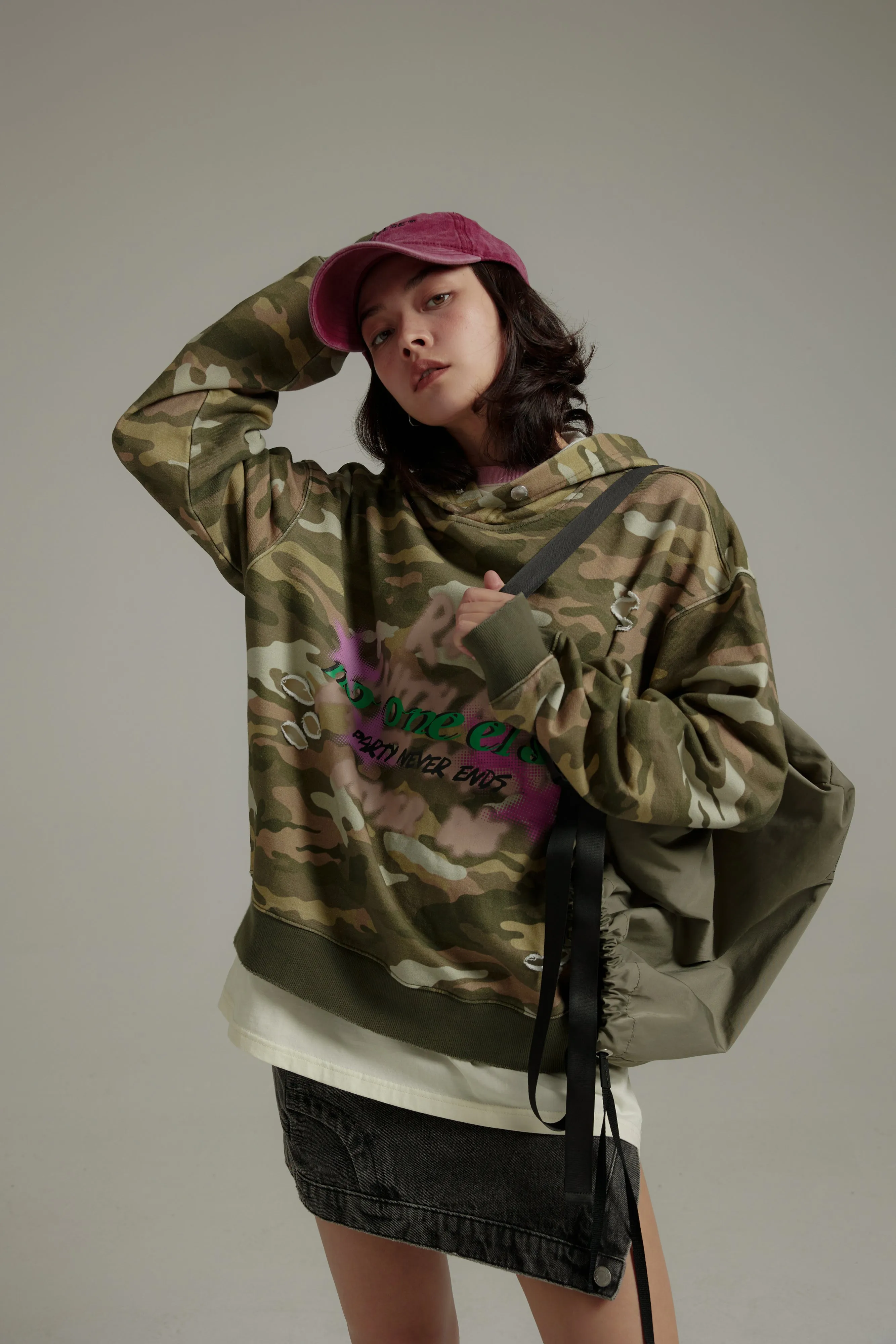 Camouflage Loose Fit Hoodie