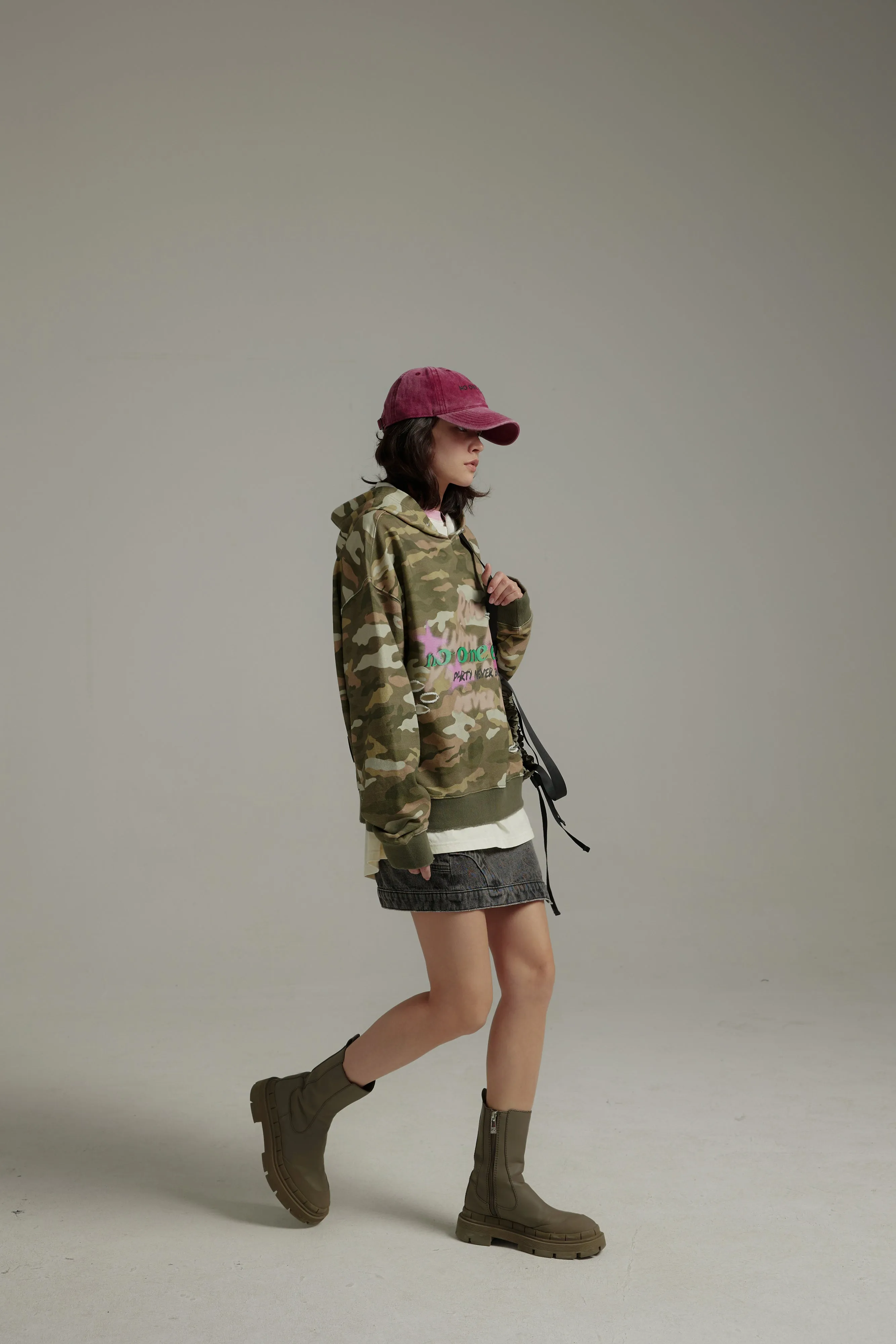 Camouflage Loose Fit Hoodie