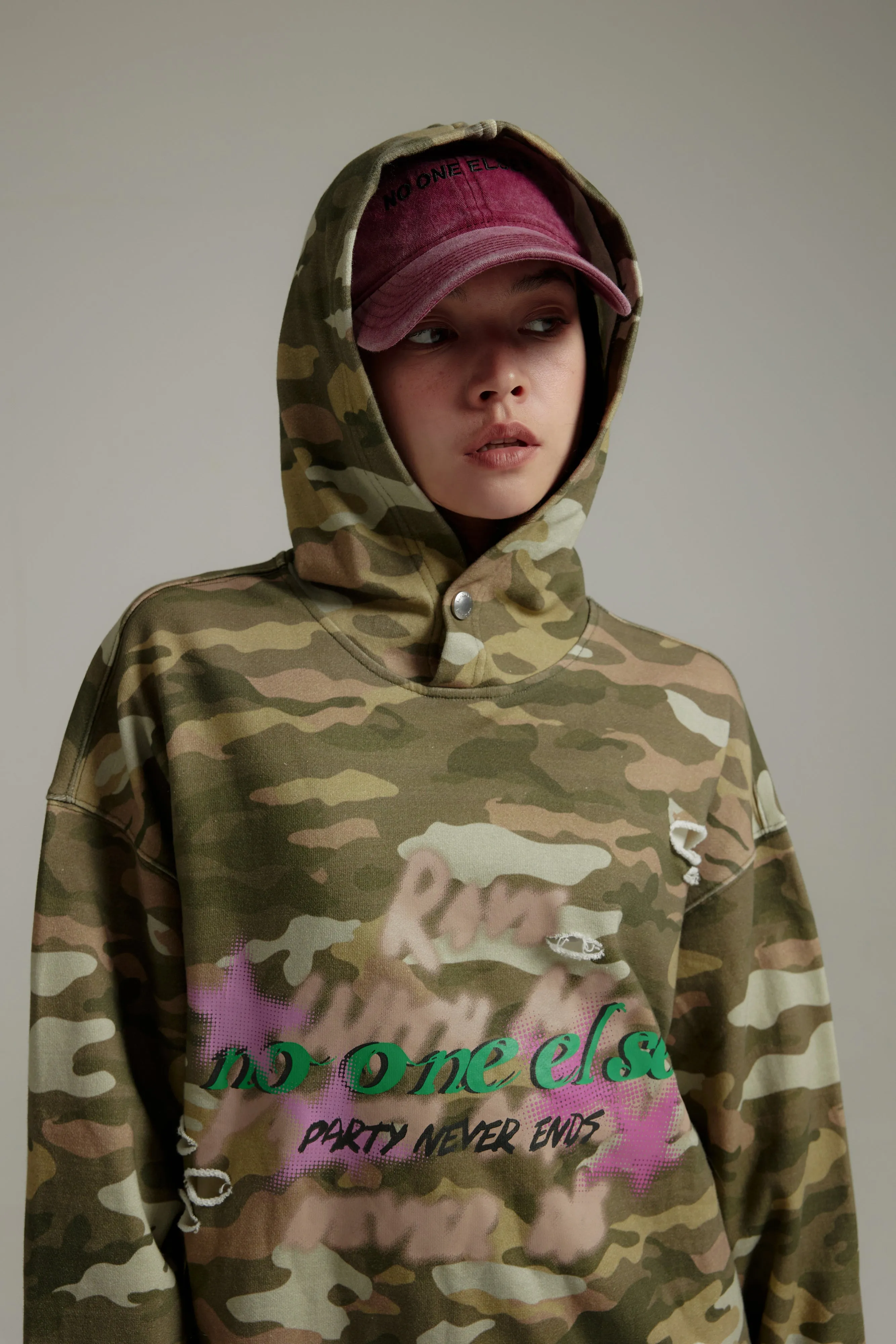 Camouflage Loose Fit Hoodie