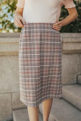 Carrie Skirt Rust Tartan