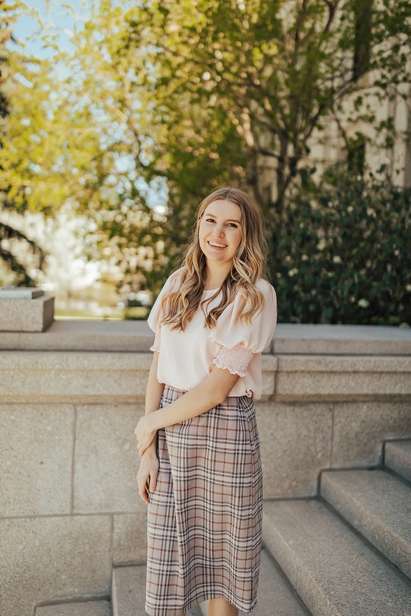 Carrie Skirt Rust Tartan