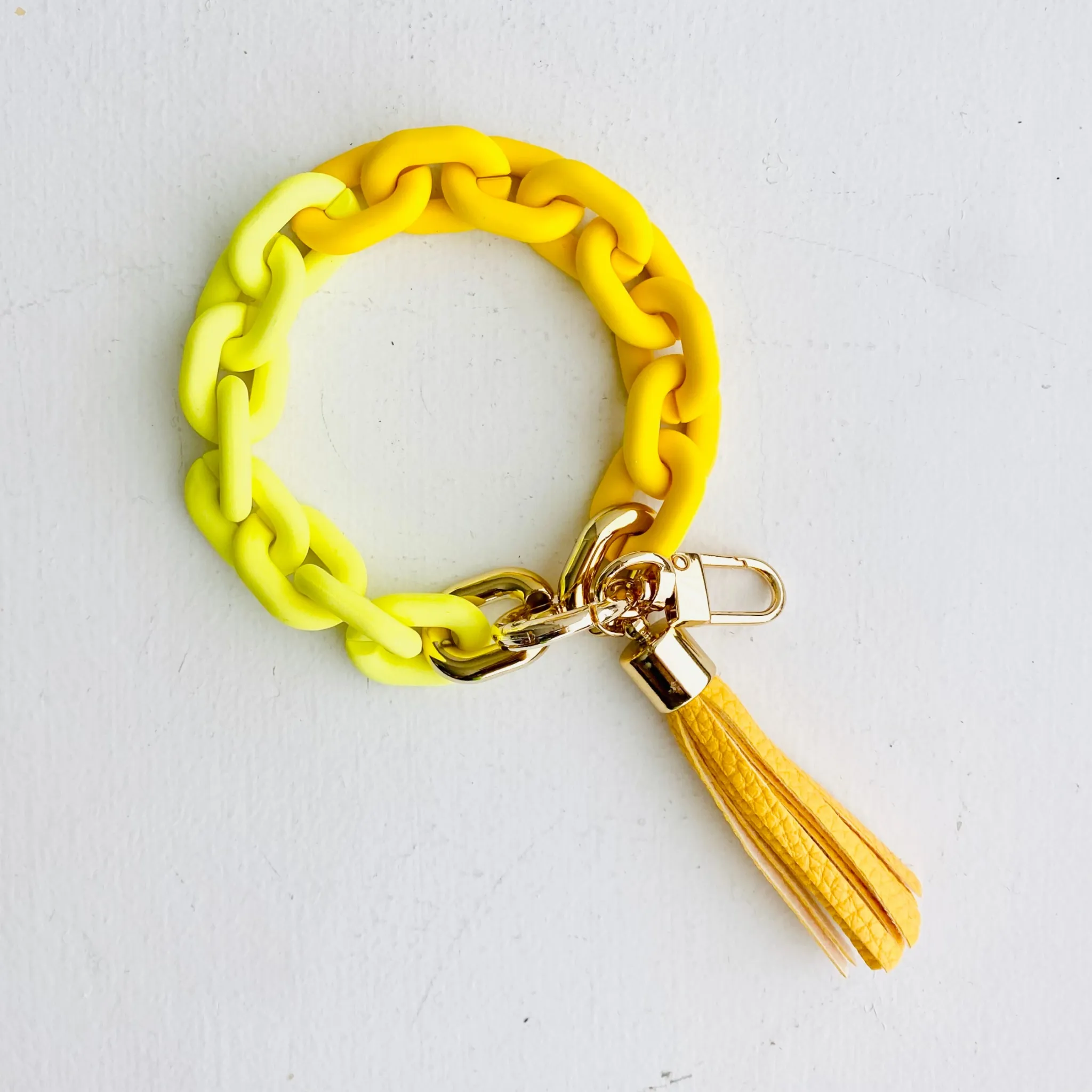 Chain Link Bangle Keychain Peach