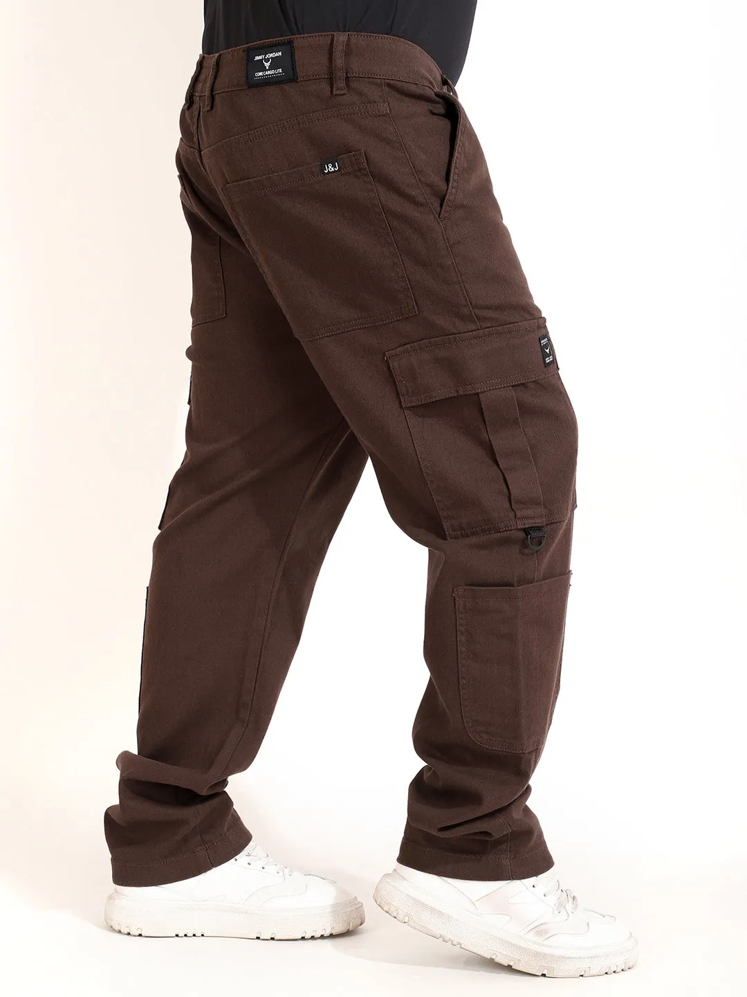 Coffee Baggy Fit 8 Pocket Drill Cargo