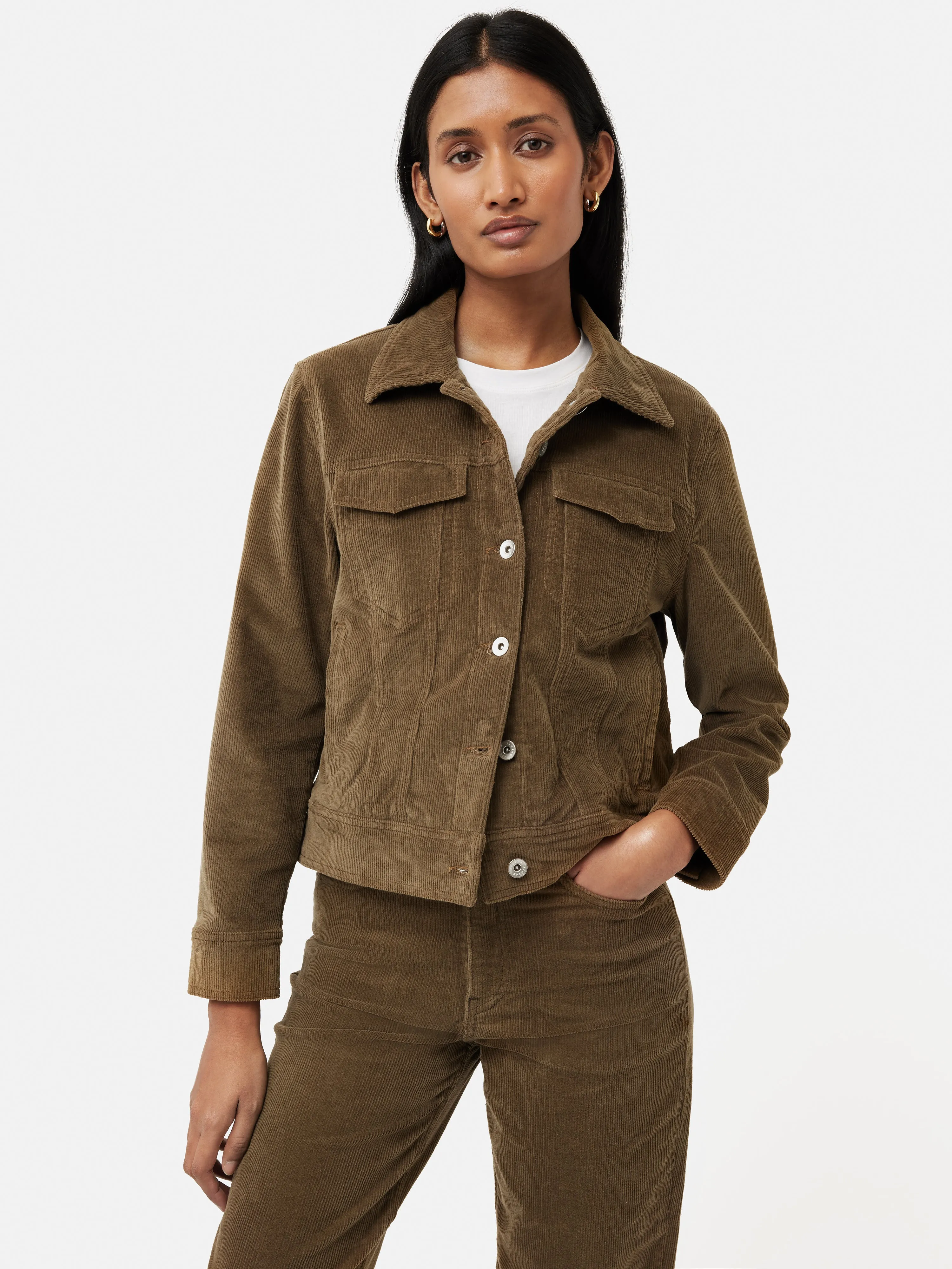 Cord Trucker Jacket | Khaki