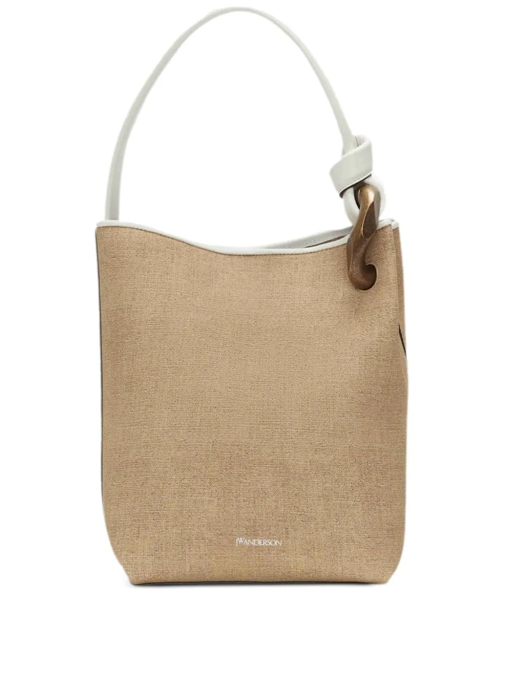 Corner Jute-Print Shoulder Bag