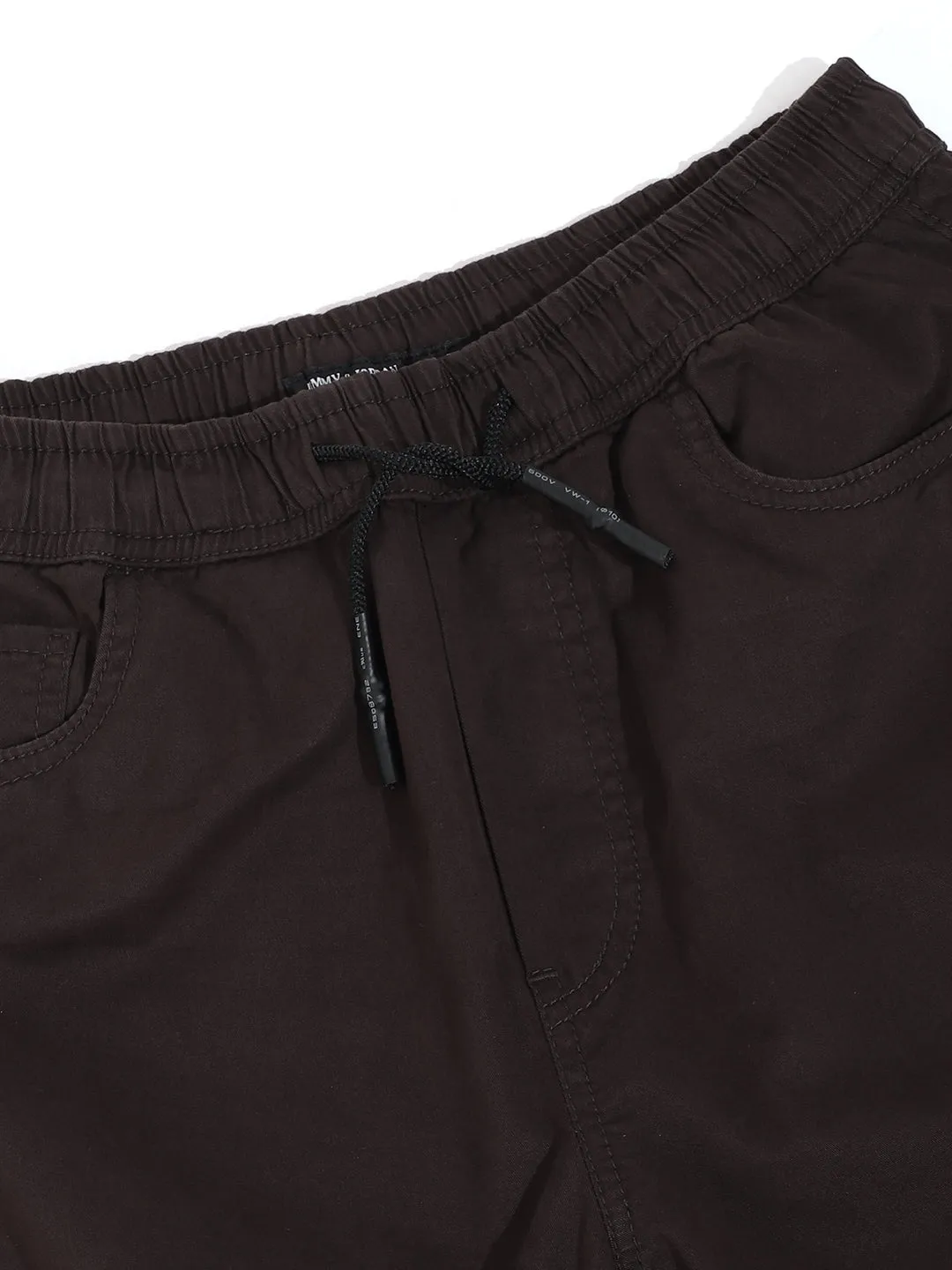 Dark Brown Coated Cotton Cargo