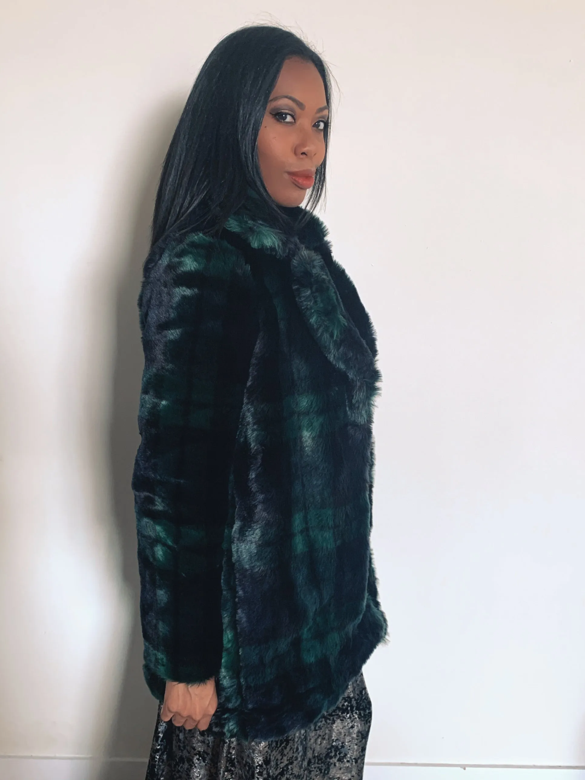 Emerald Plaid Coat