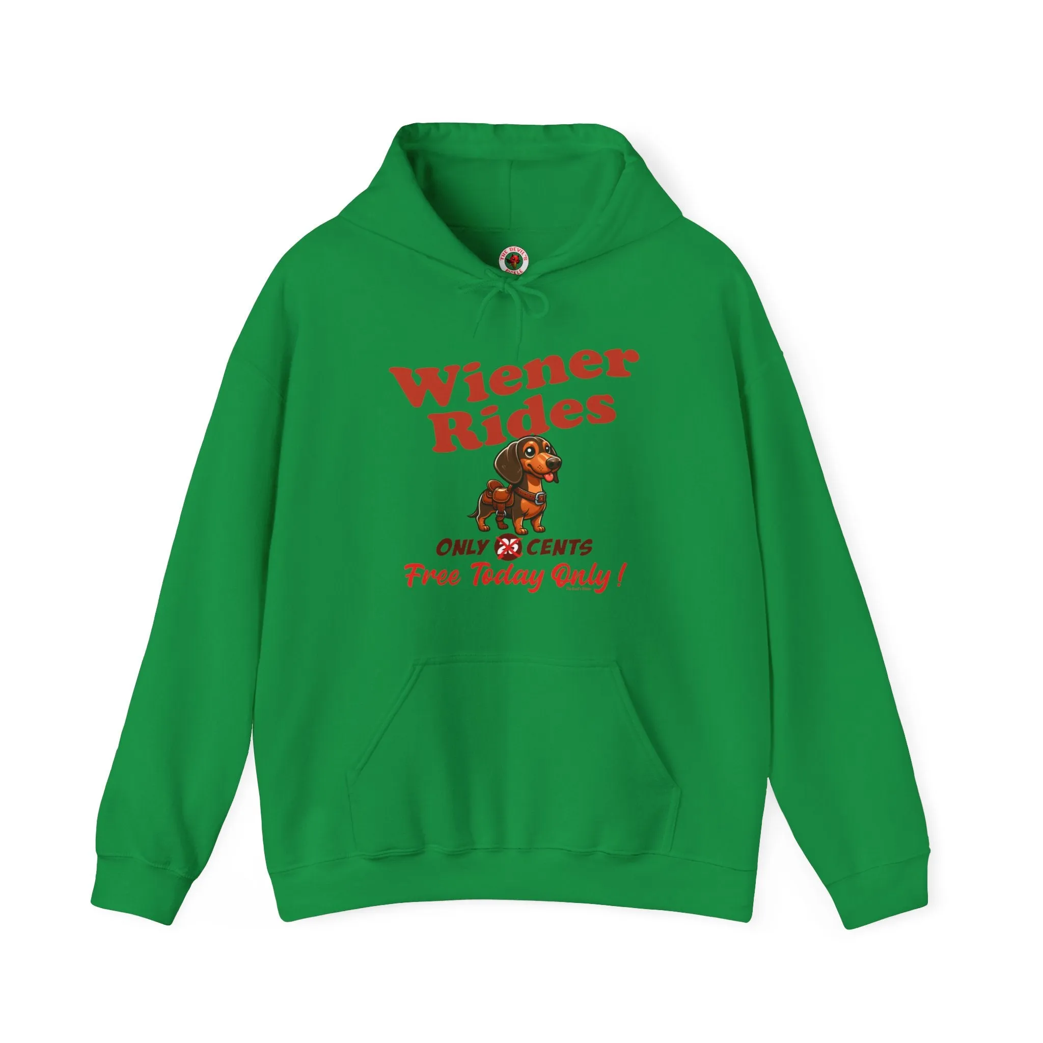 Free Wiener Rides Hooded Sweatshirt