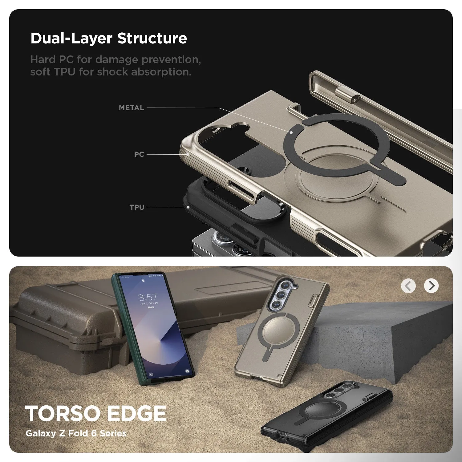 Galaxy Z Fold 6 Case Torso Edge