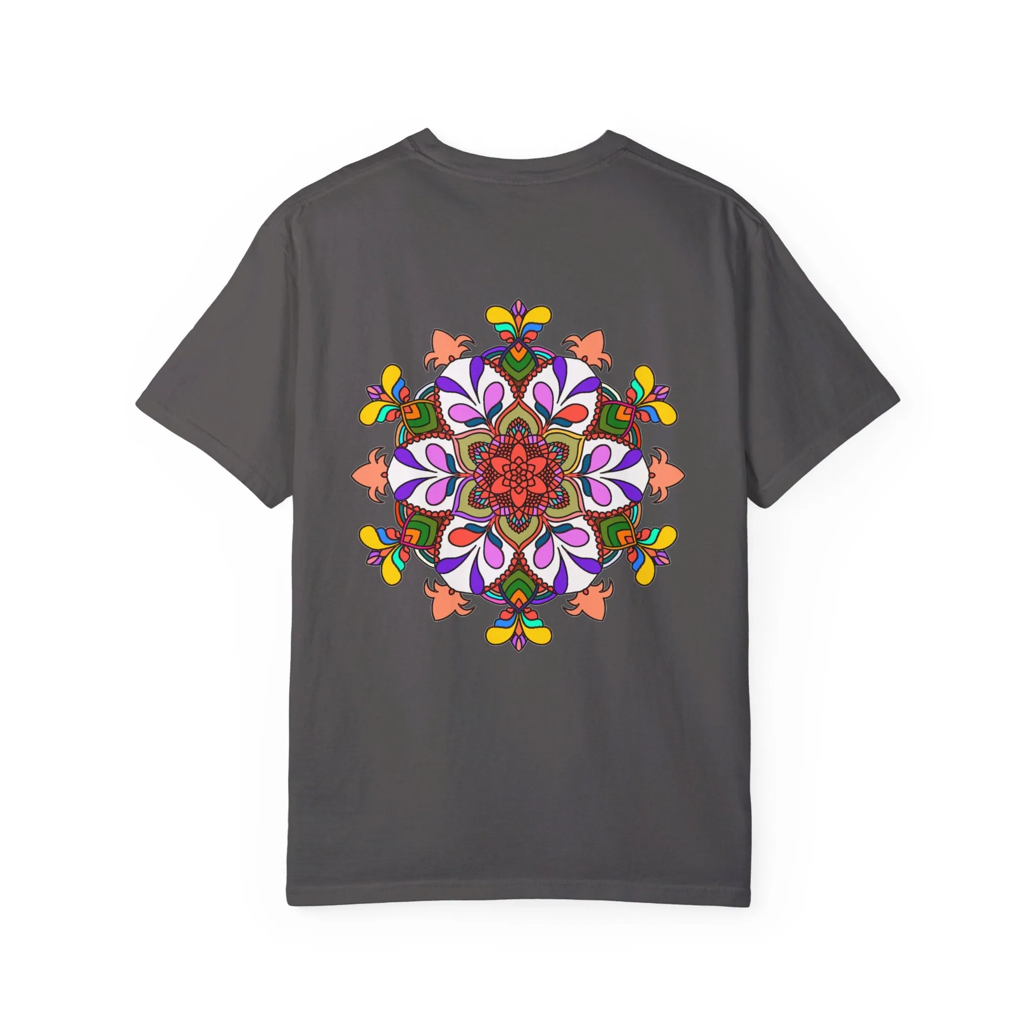 Hand-Drawn Mandala Art T-Shirt - 100% Ring-Spun Cotton - Garment-Dyed for Extra Comfort