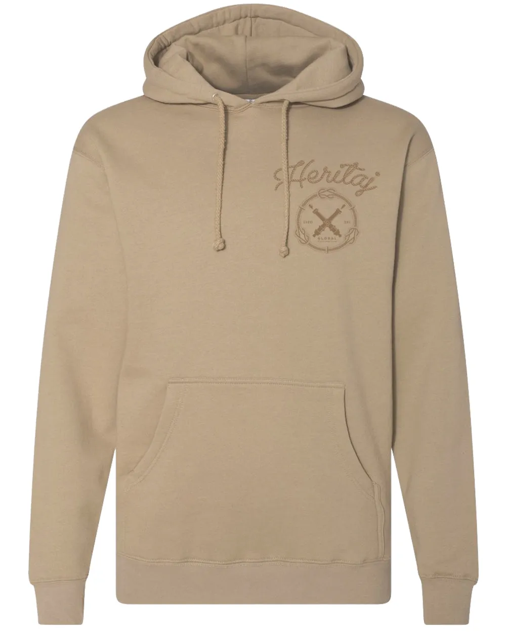 HERITAJ CANNONS ROPE ((PIGMENT-DYED) HOODIE-BRN