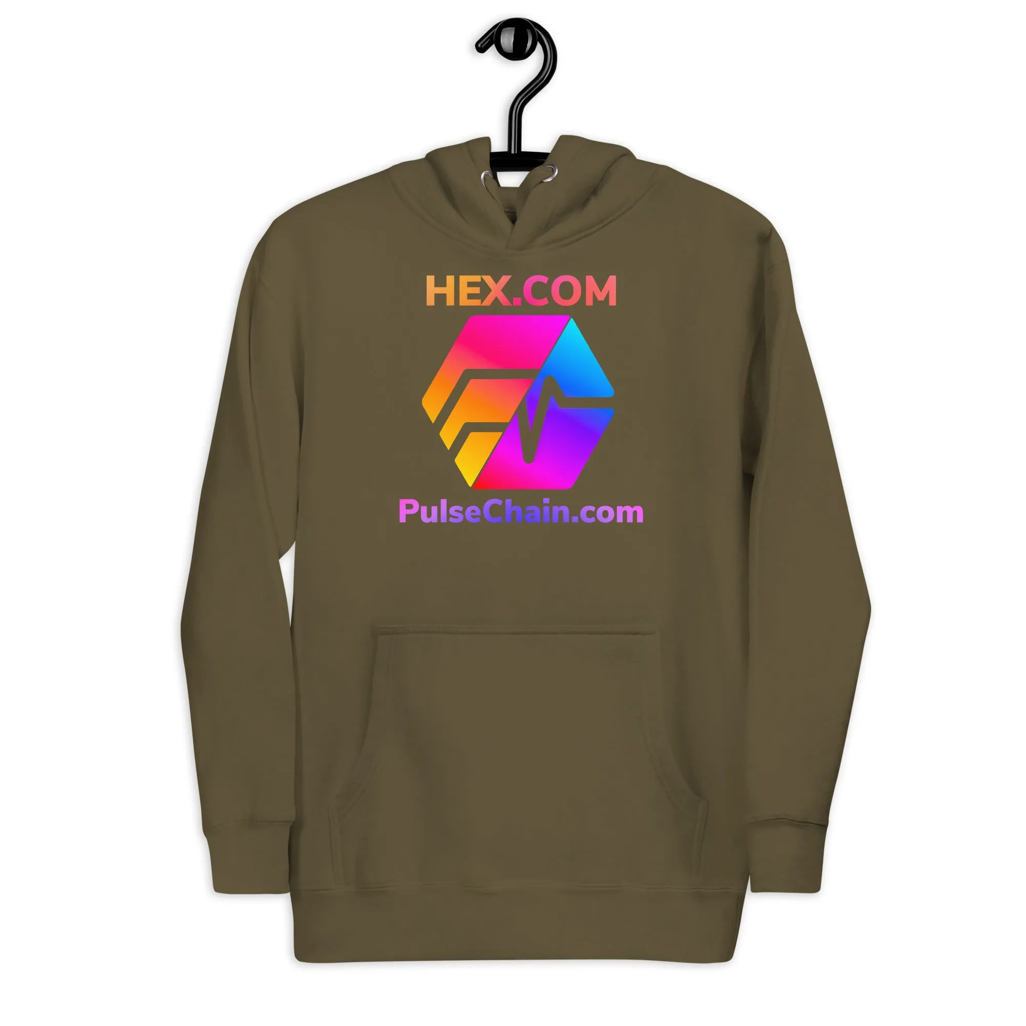 HEX.COM/PulseChain.com Unisex Premium Hoodie