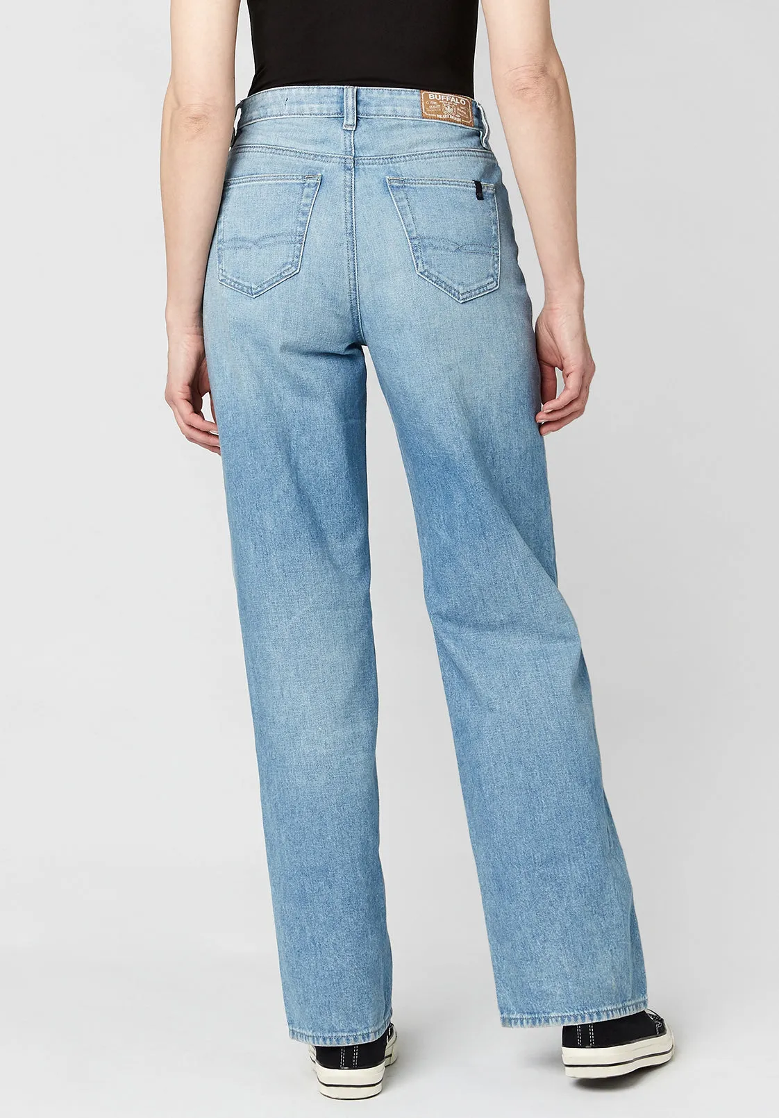 High Rise Wide Leg Addie Women's Jeans in Blue - BL15793