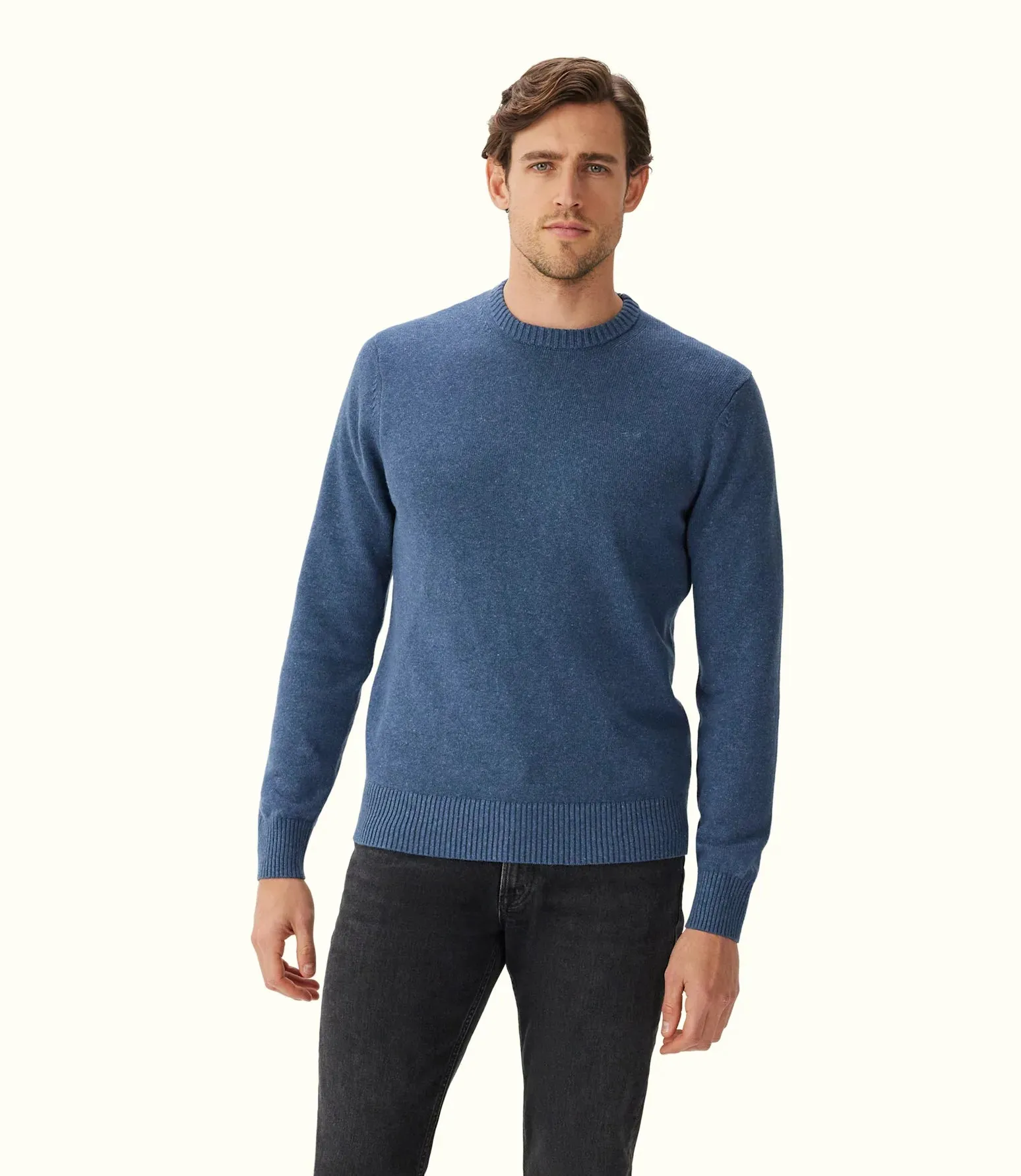 Howe Cotton Sweater - Mid Blue