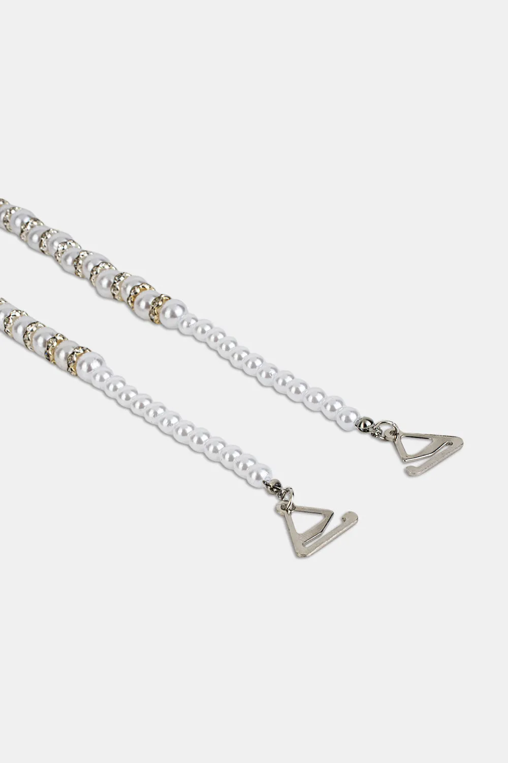 Intimacy Crystal Metal Detachable Strap with Elegant Pearls