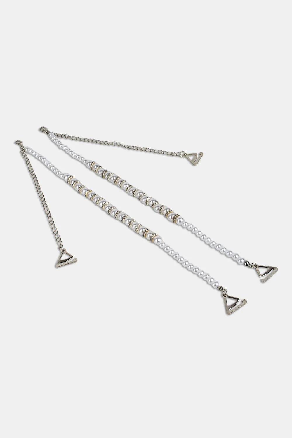 Intimacy Crystal Metal Detachable Strap with Elegant Pearls