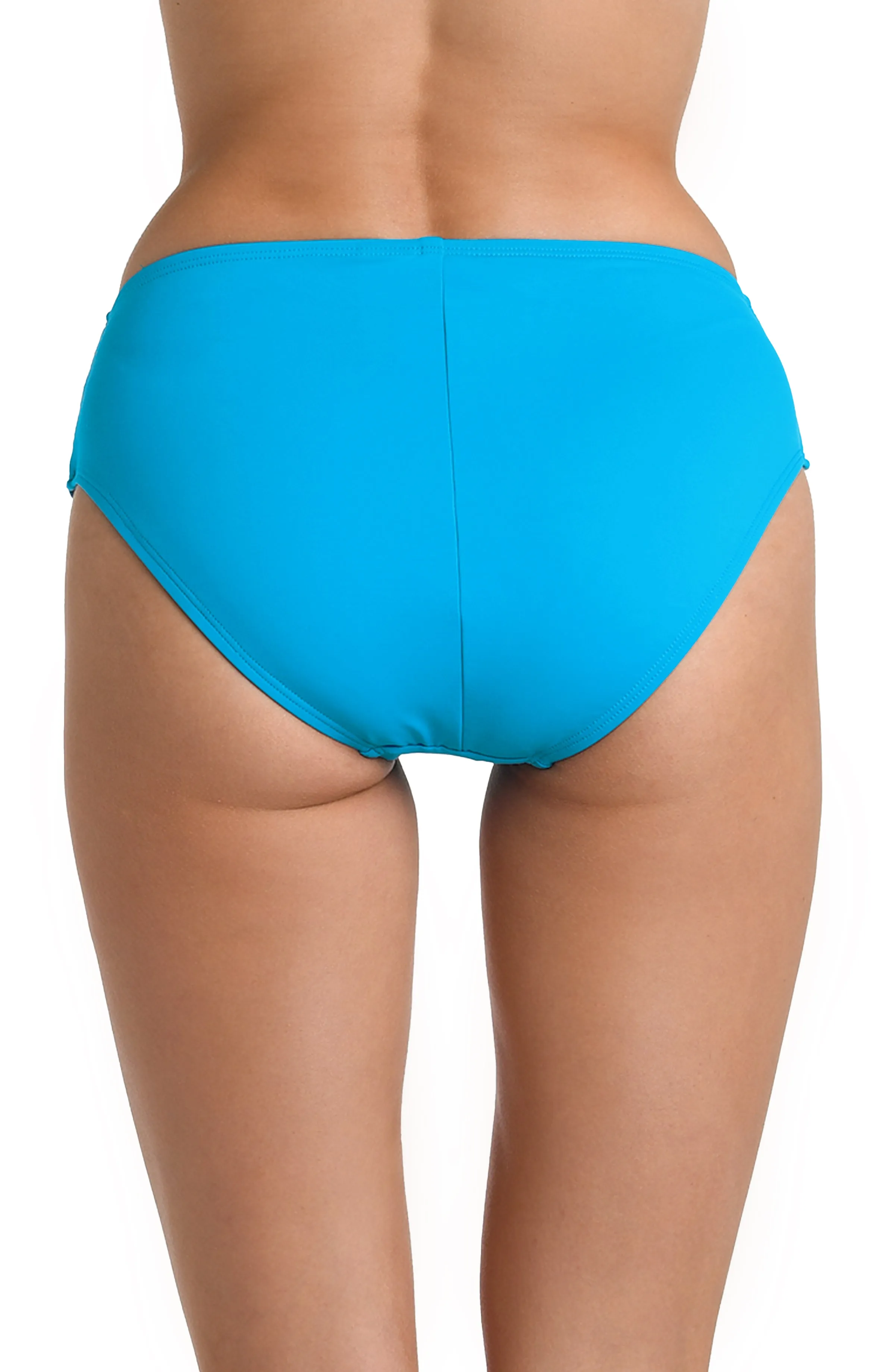 Island Goddess Mid-Waist Sash Band Bottom - Lagoon