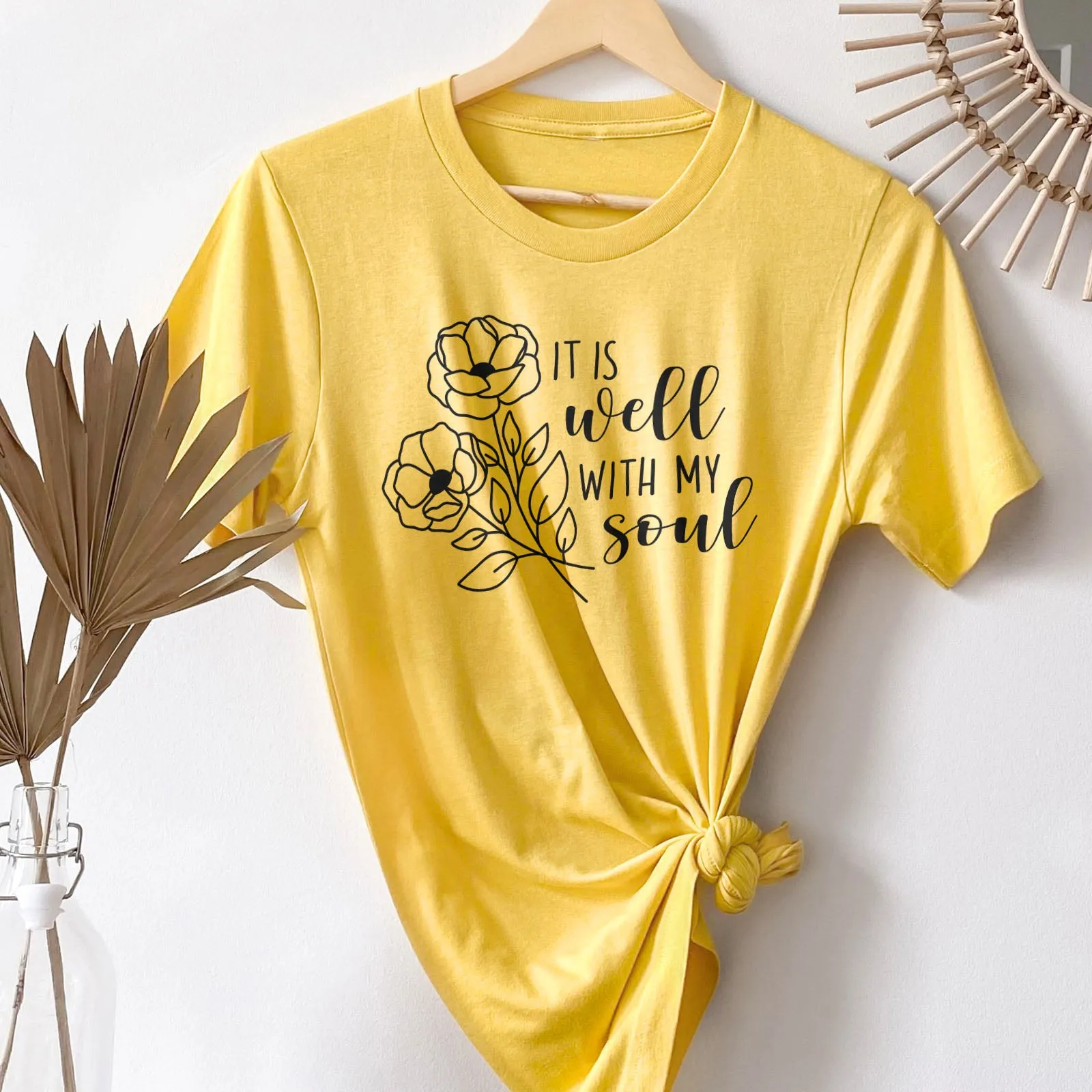 It Is Well With My Soul - Flowers Tee