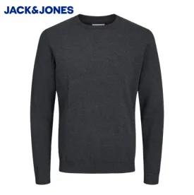 Jack & Jones Classic Crew Neck Grey Knit Grey