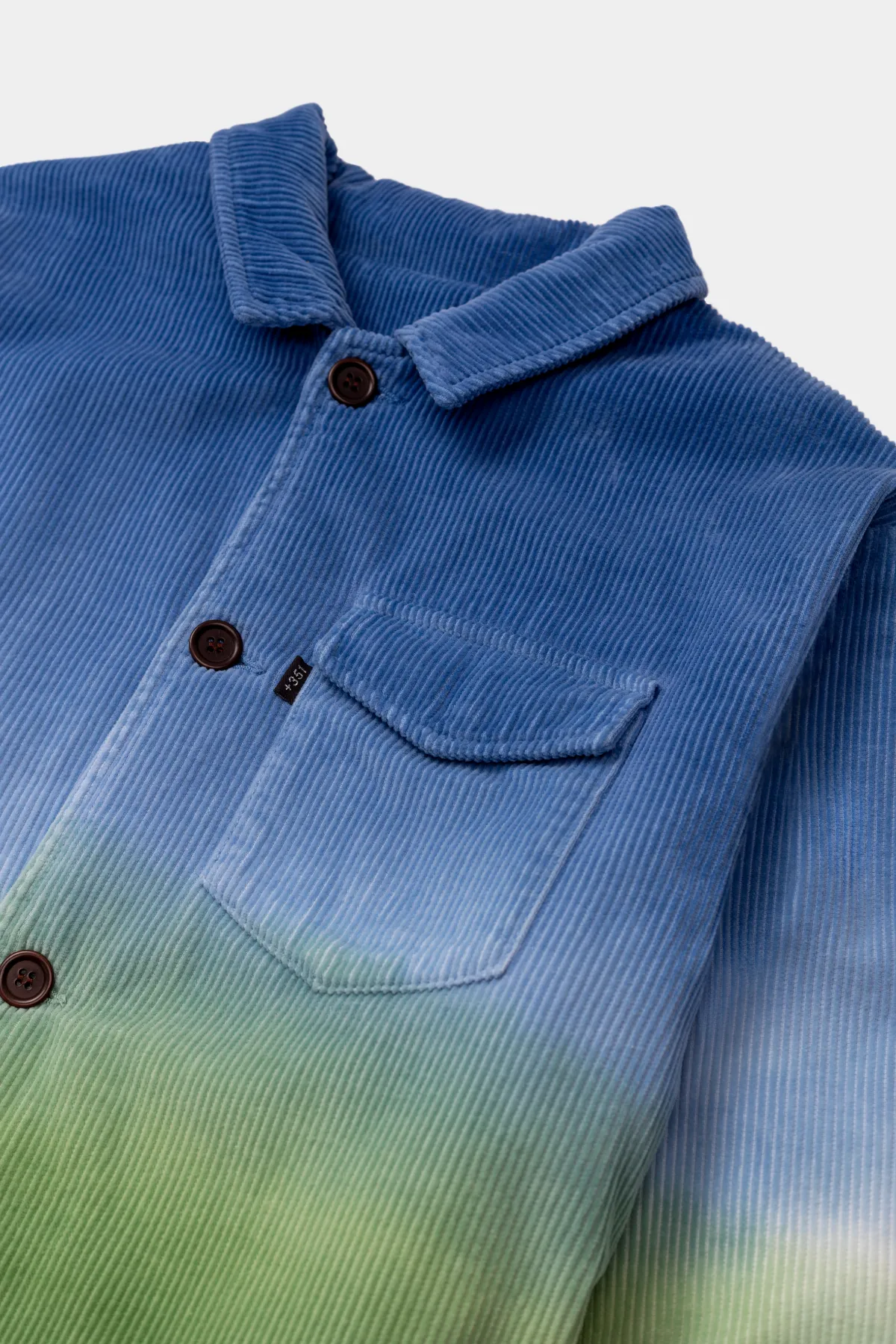 JACKET CORDUROY GRADIENT TURTLE GREEN & STEEL BLUE