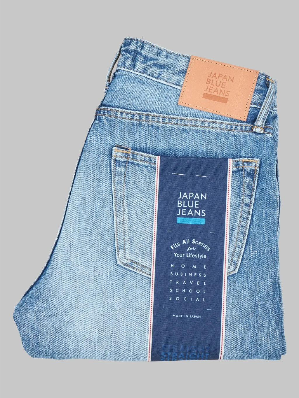 Japan Blue J304 12.5oz Africa cotton Stonewashed Straight Jeans