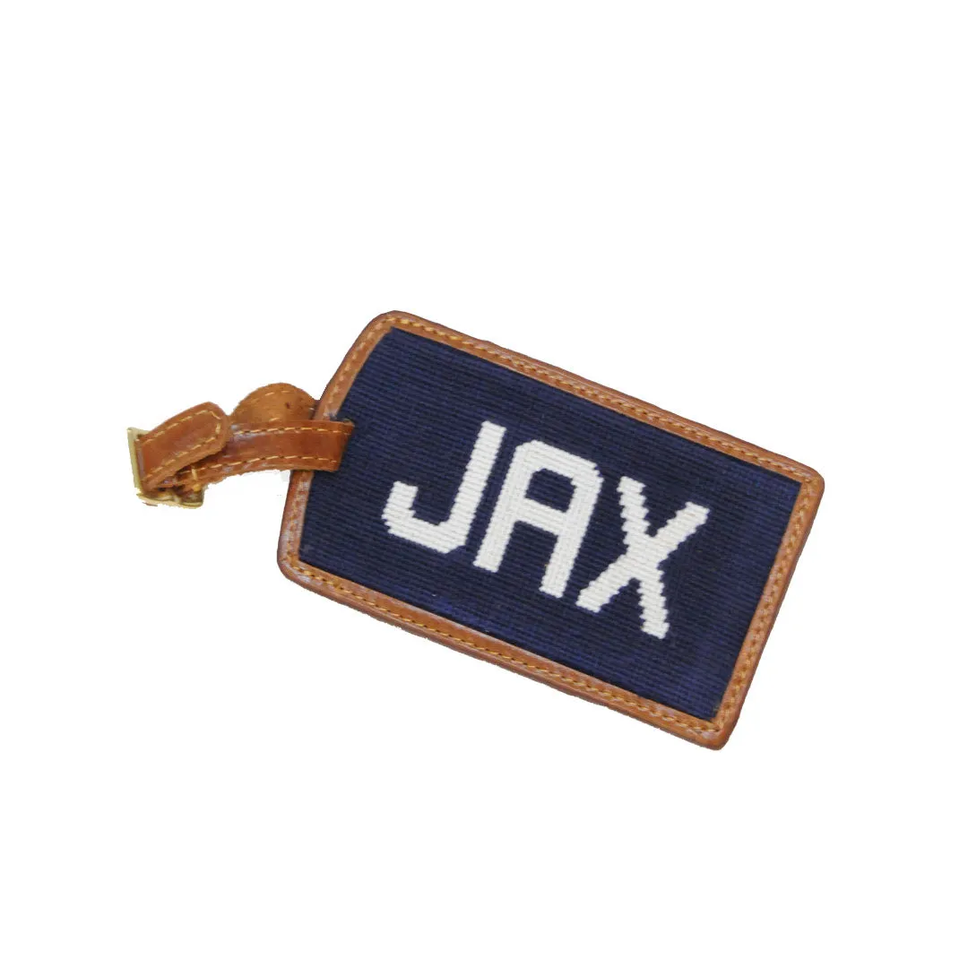 JAX Needlepoint Luggage Tag Navy